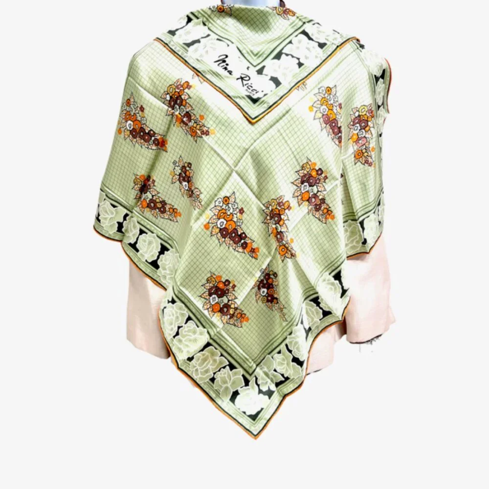 Unused-NINA RICCI PARIS  SILK SCARF   30